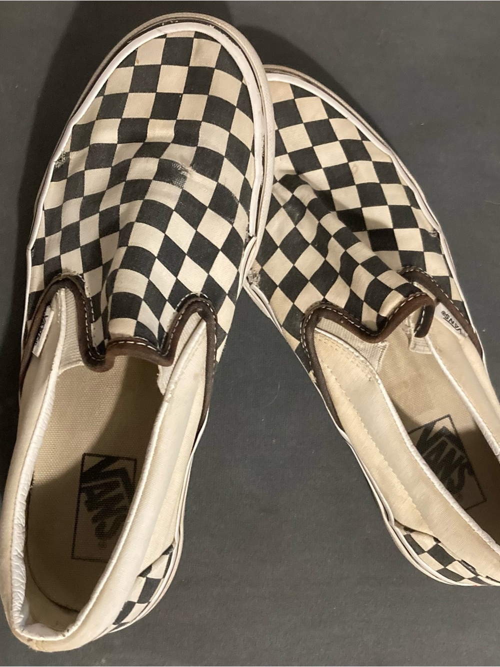 Vans Checkerboard Slip-On in Black and White - Picture 7 of 8